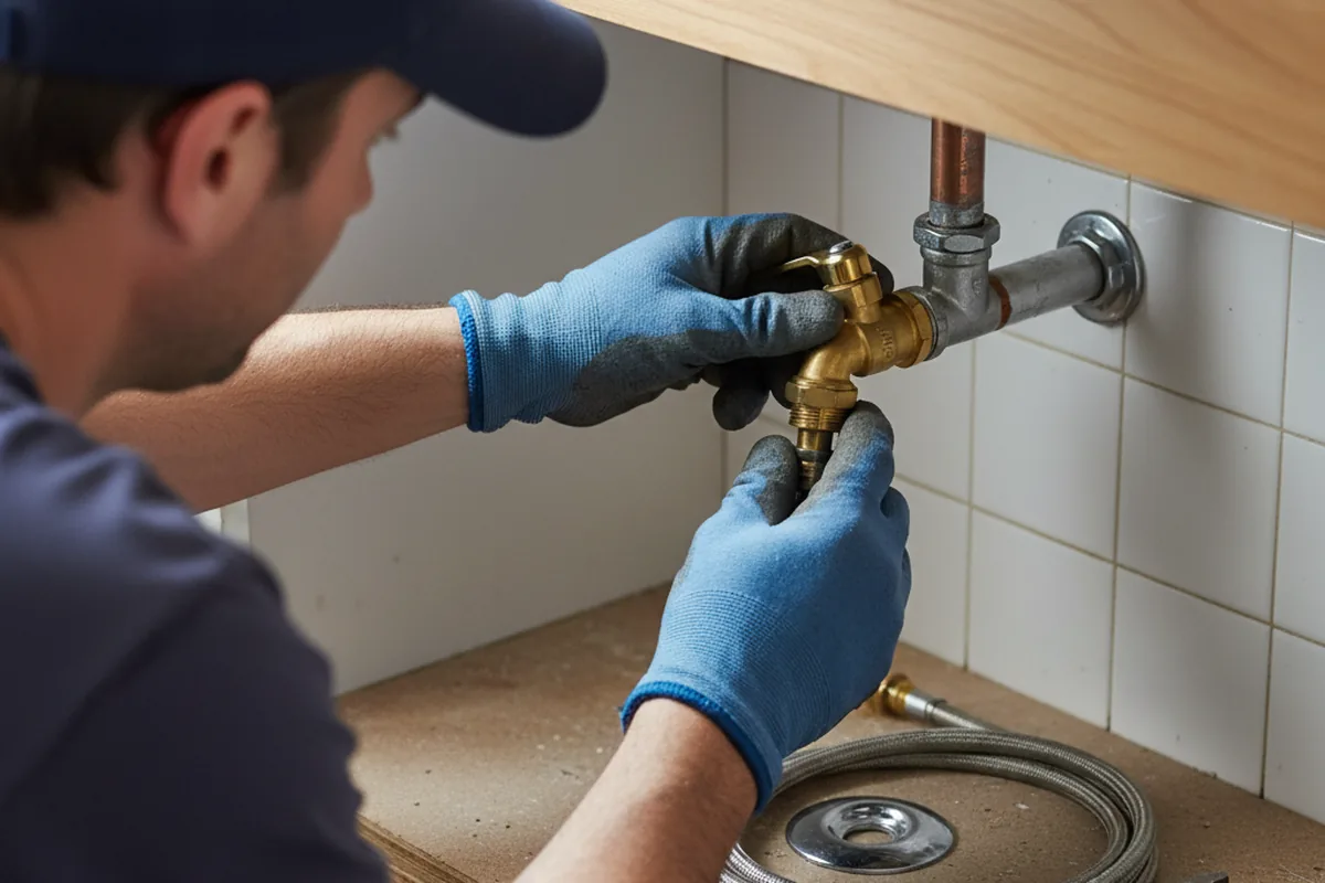 Shutoff valve and fitting work during Emergency Plumbing in Eola